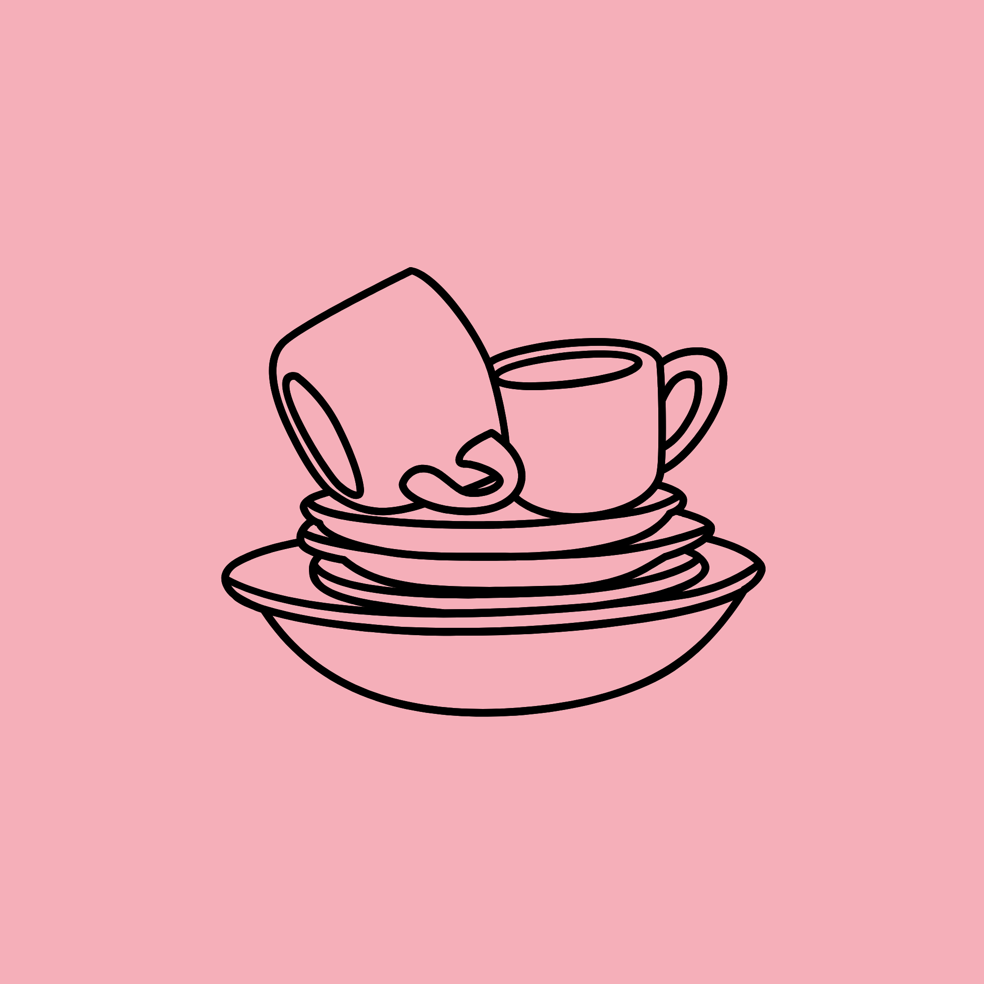 Children's plastic dish set